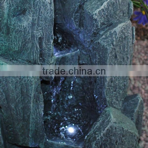 Beautiful fiberglass green rock oriental water fountains