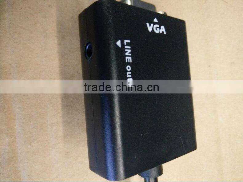 High Quality Hot Sale HD MI To VGA Converter With Audio Convex Head VGA Audio Converter Adapter Cable
