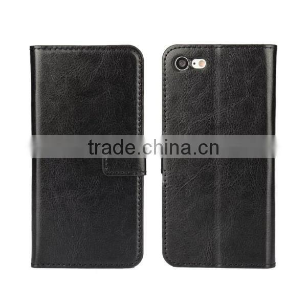 Mobile phone leather case for iphone,wallet PU Leather Case Cover with Card Slot Photo Frame For iPhone 7