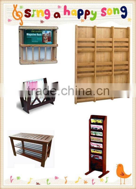white wooden magazine rack for home decorate /modern style table