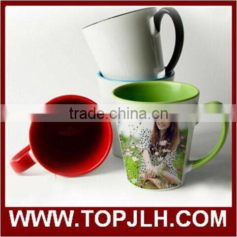 white ceramic blank sublimation mug with Customers own printing design
