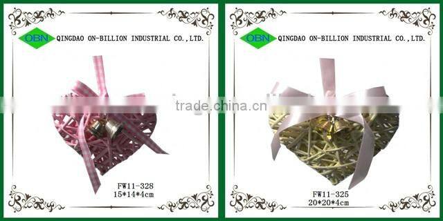 Wicker decorative wedding hanging heart