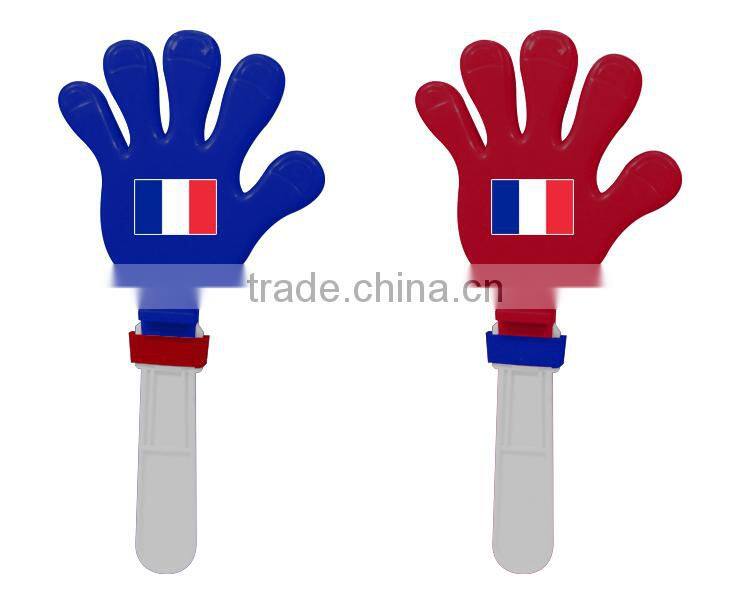 football fans plastic hand clapper for 2018 World Cup /hot sale noise maker horn