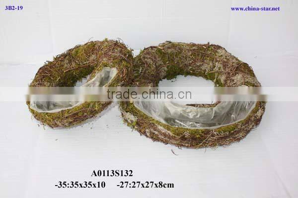 natural moss mushroom flower pot for fall