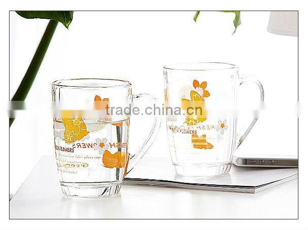 decal printing glass coffee mug