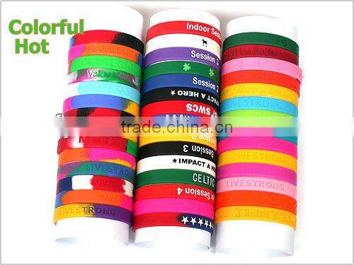 cheap custom silicone bracelet print logo