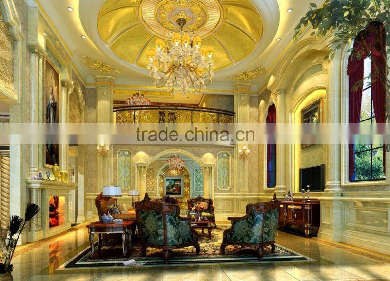 Neo Classical French Style 3d Interior Design for Living Room and Staircase of Villa BF11-08283f
