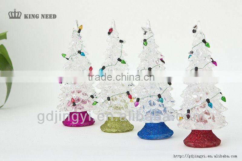 artificial acrylic decorative led light small Christmas tree