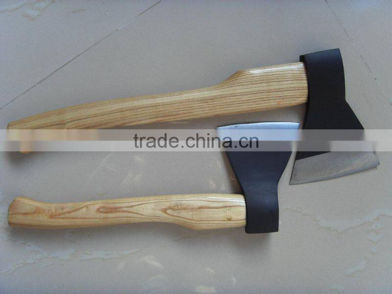 Forged Russian type axe with wooden handle