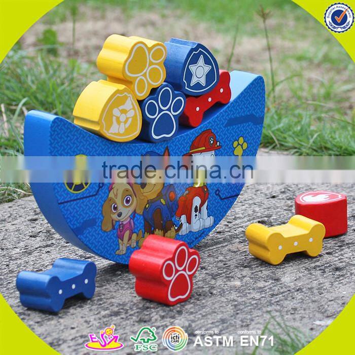 Wholesale intelligent wooden balance blocks game toy funny baby wooden balance blocks game W11F005