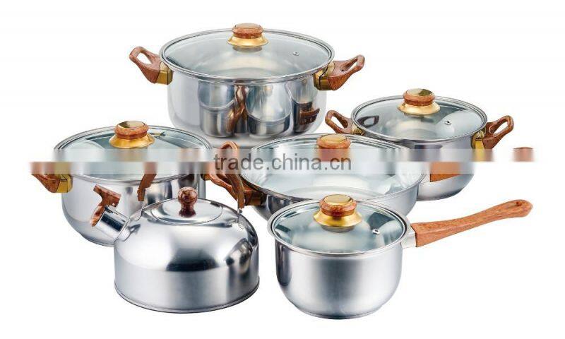 JSD 11PCS Stainless Steel Cookware Set With Kettle