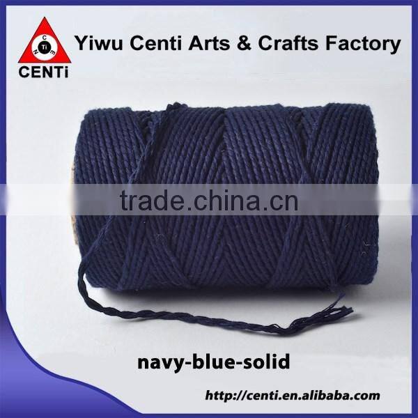 Hot sale black solid cotton packing gift twine bakers twine