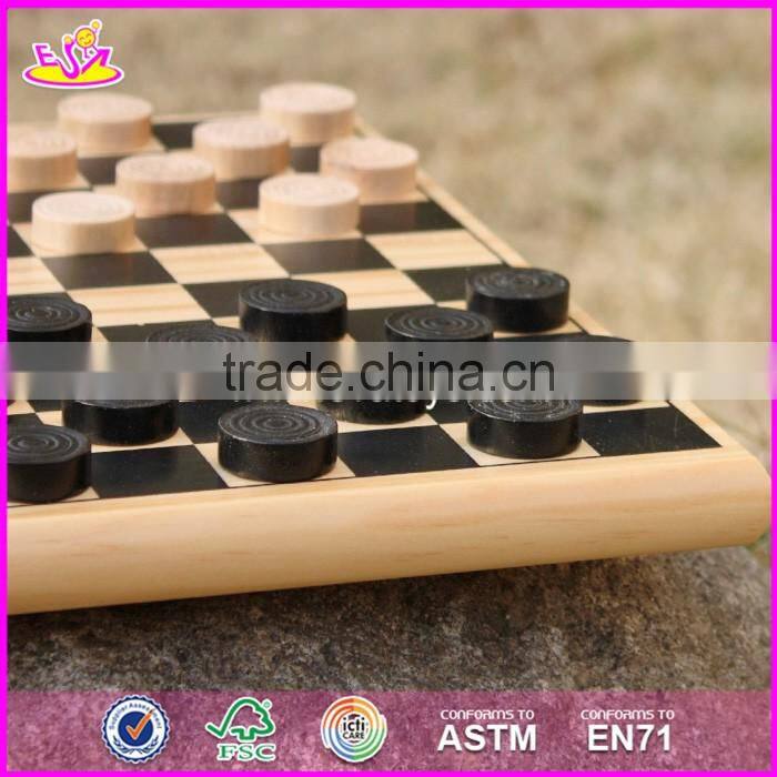 2017 New design children play wooden chess board W11A052