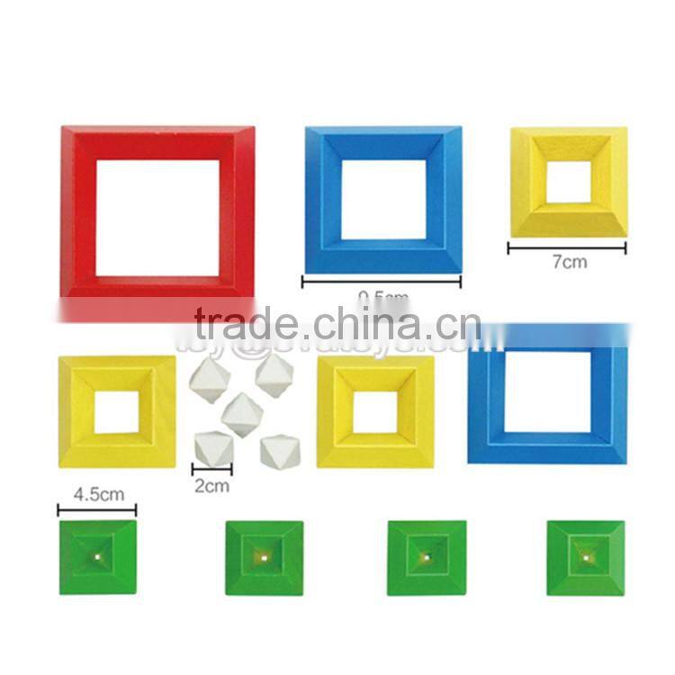 Best design classic geometry blocks wooden baby learning shapes W13E065
