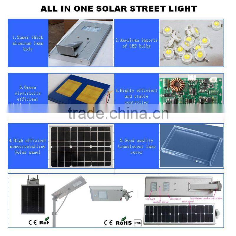 All in one solar power system super bright 18V 60W LED street light