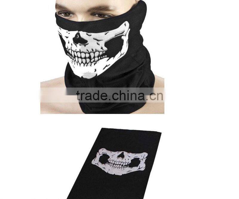Black Skull Heads Half Face Mask Outdoor Motorcycle Bicycle Multi Masks Scarf