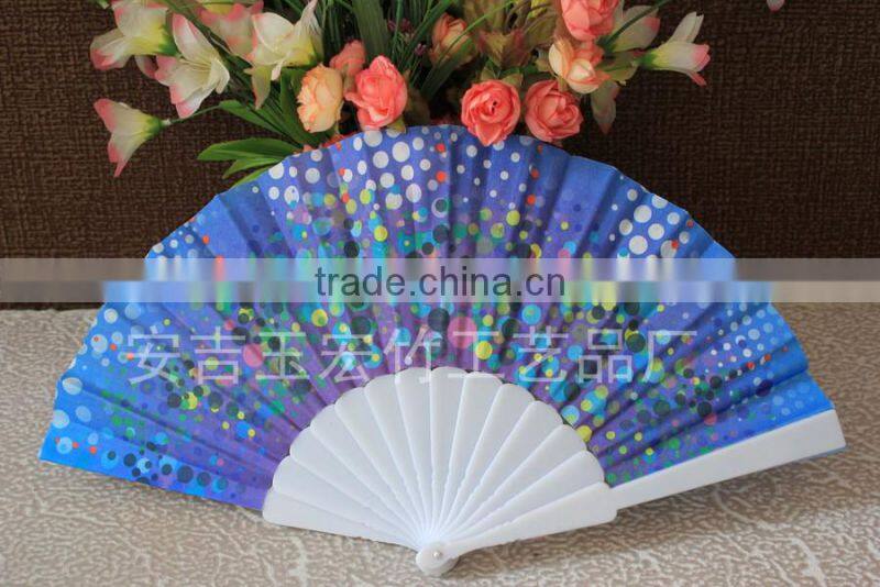 Advertising plastic hand folding fan