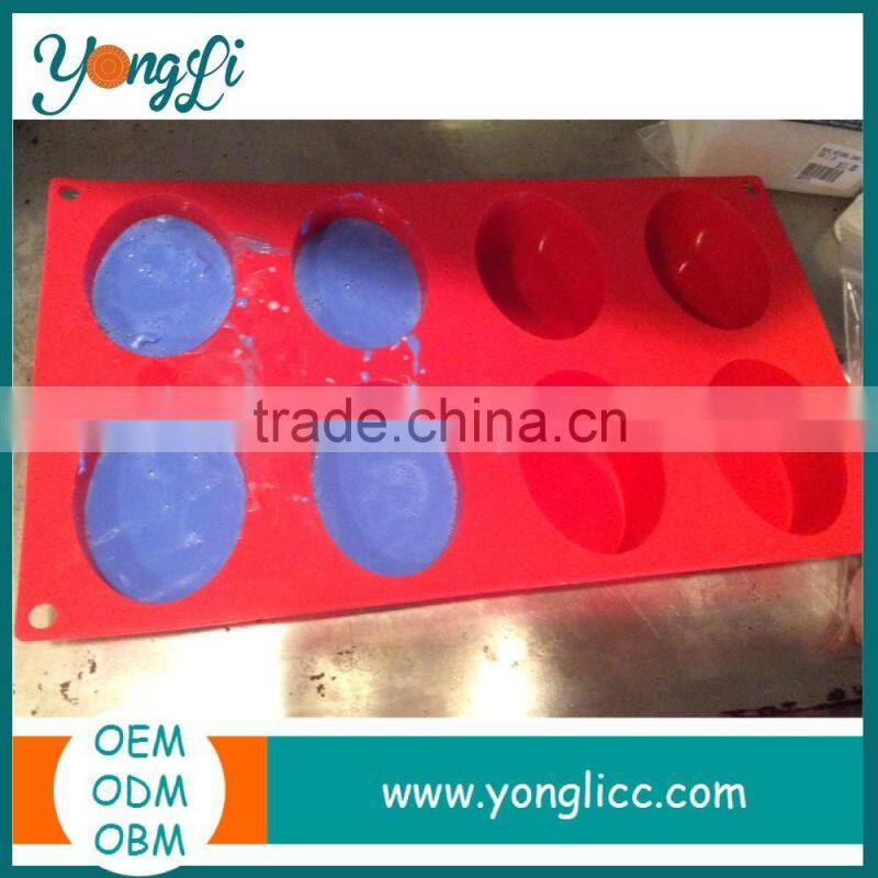 Homemade Craft DIY Soap Making Molds 12 Rectangle & 8 Oval Tray Silicone Mold