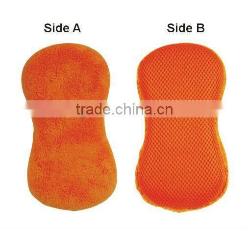 Coral Fabric Wash Sponge with Mesh