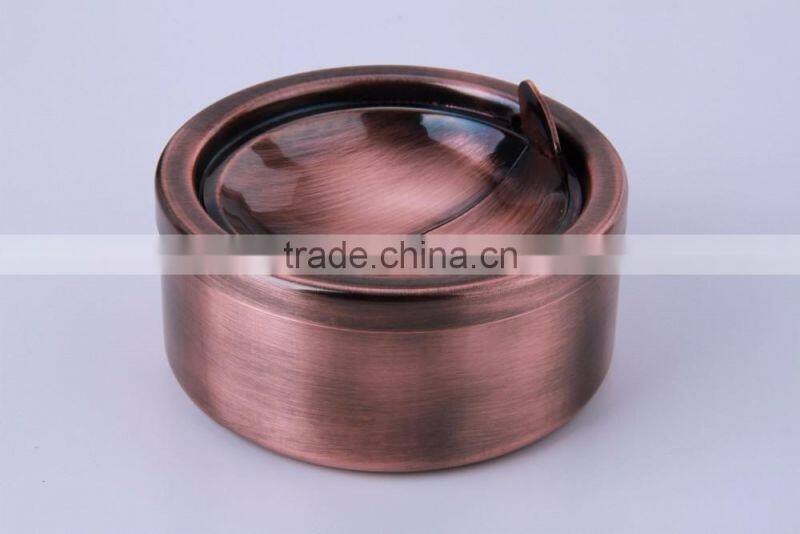 Color plated Cheap Antique bronze Metal Ashtray