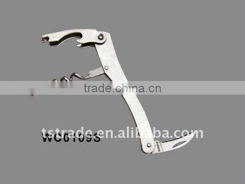 2014 Stainless Steel Multi function Keychain wine bottle opener W108BP