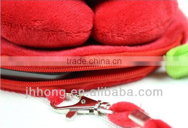 Plush Roses Change Purse/Wallet,with three-dimensional ca