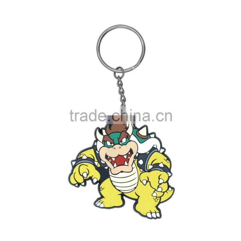 Newest design high quality sport souvenir soft pvc keychain, 2D/3D silicone keyring