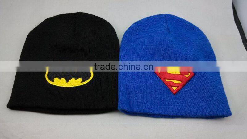 wool,cotton and acrylic knitted caps and beanies with 3D embroidery LOGO and customized logo