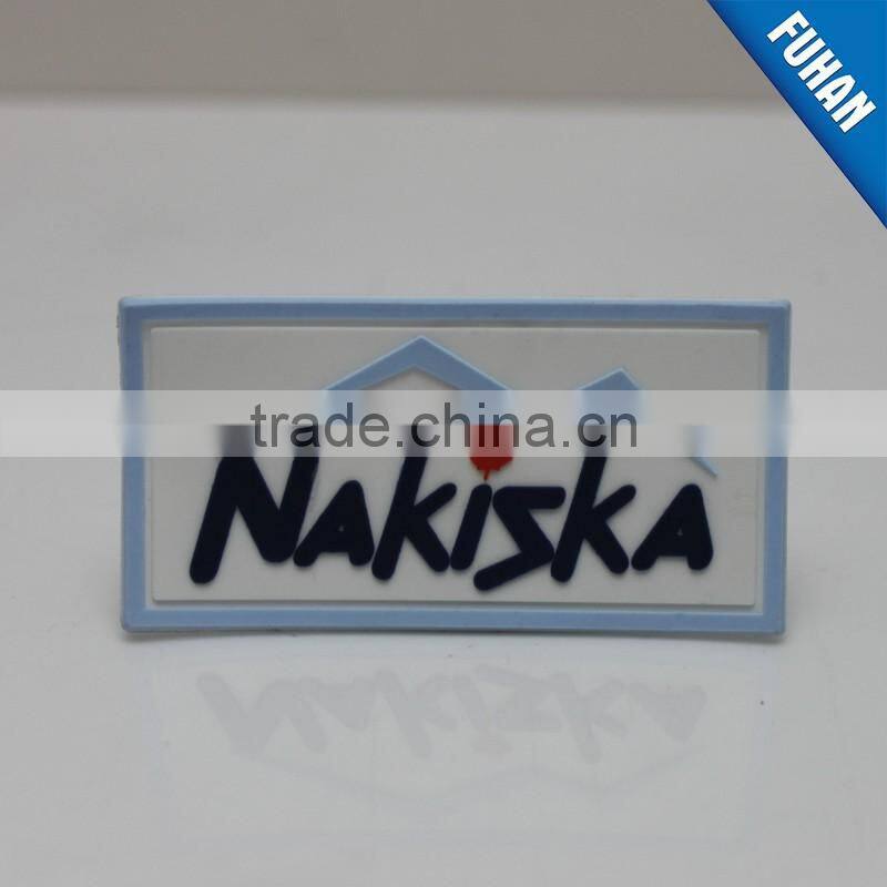Custom rubber pvc logo patch for bags