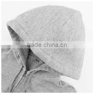 95/5 Cotton/Spandex Enzyme Wash YKK Zipper Hood Wholesale Plain Hoodies Men