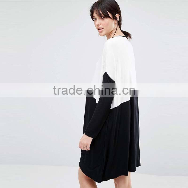 2016 Autumn Women Colour Block Design Maternity Maxi Dress HSD9705