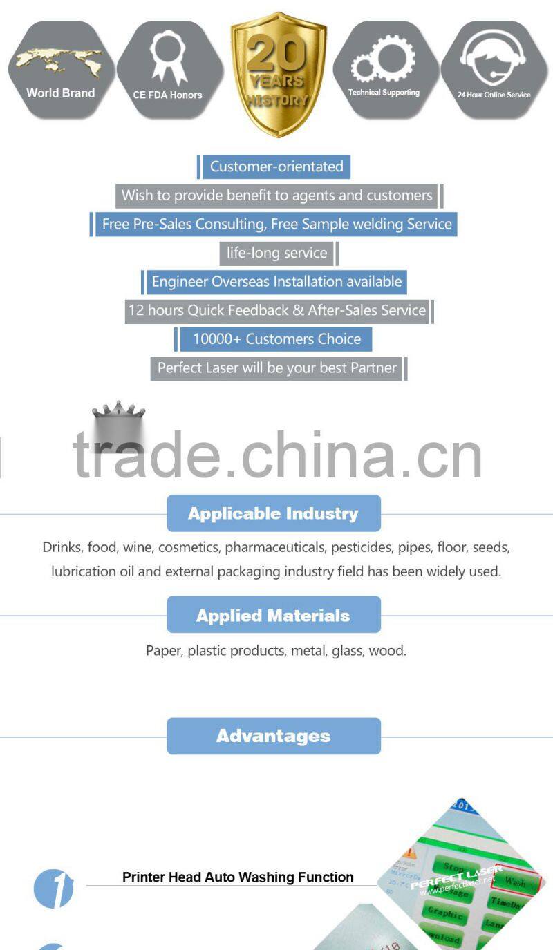 Perfect Laser- Carton continuous Industrial Inkjet Printer/ Case Coder/ Box expiry date printing machine