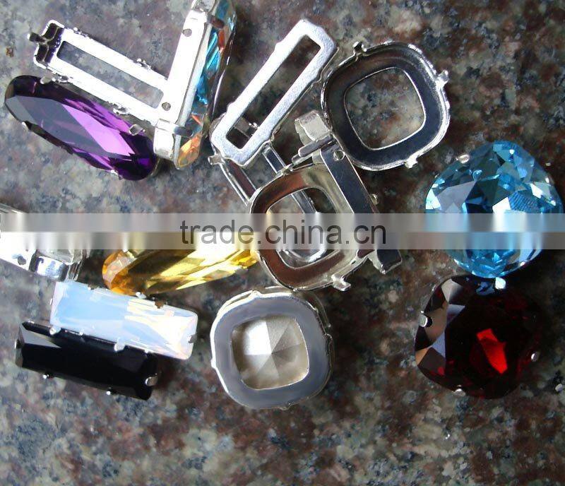 crystal fancy stone with claw for clothing