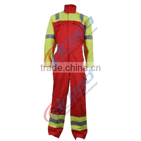 Modacrylic flame proof fabric coverall and workwear
