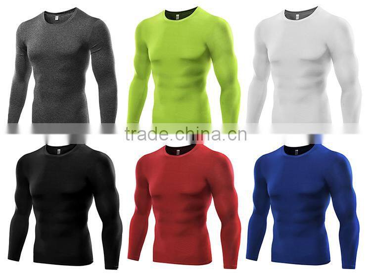 Hot-selling long sleeve quick dry t shirt men fitness training wear