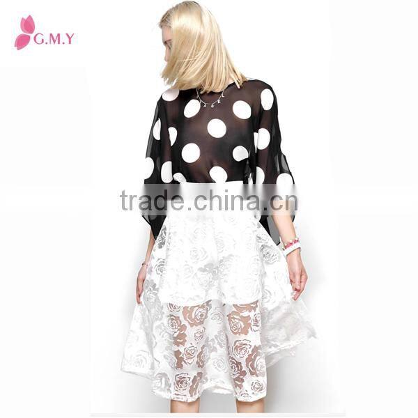 Western Style Rose Floral A-Line Skirt / Sexy Women Over Knee Skirt