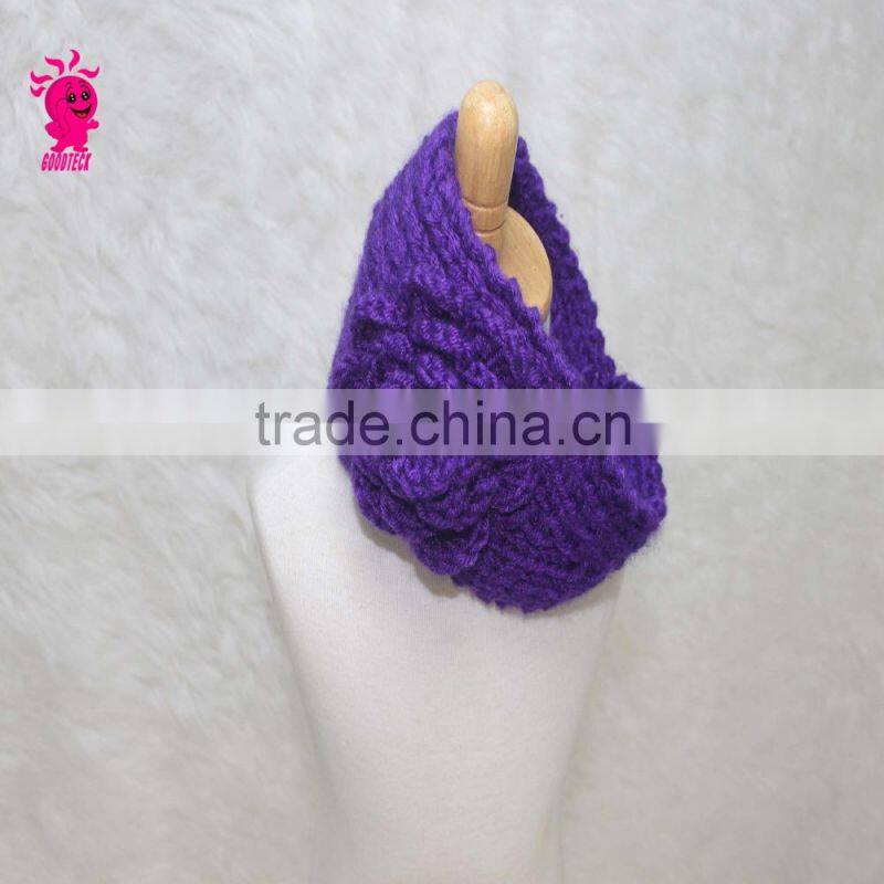 NEWEST Handmade knitted with Ribbon flower kids or women headscarves headband