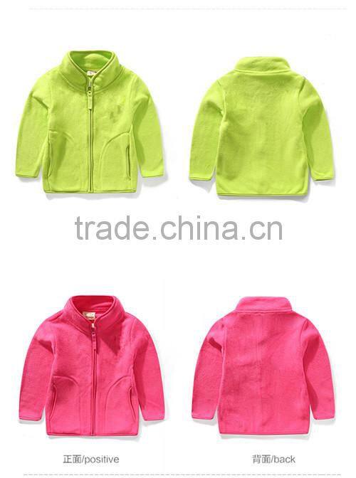 High quality zipper up plain kids hoodie with custom printing