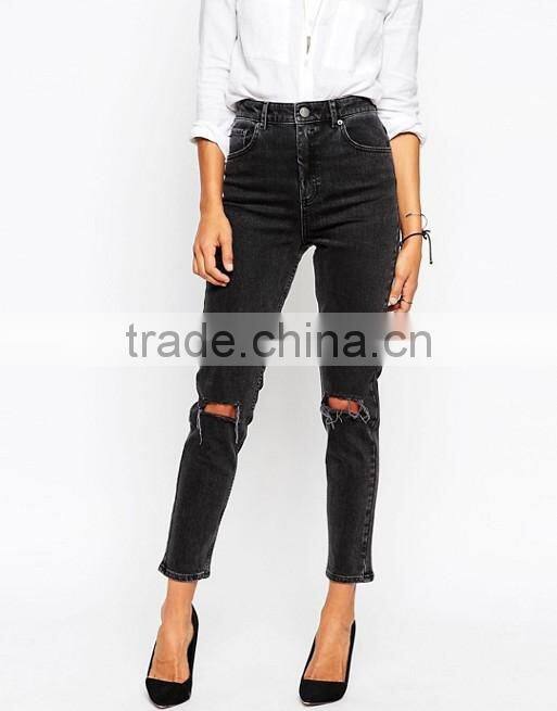 new model jeans pants wholesale china ripped damaged jeans