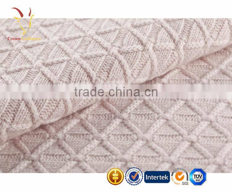 Baby Solid Cable Cashmere Blanket/Throw