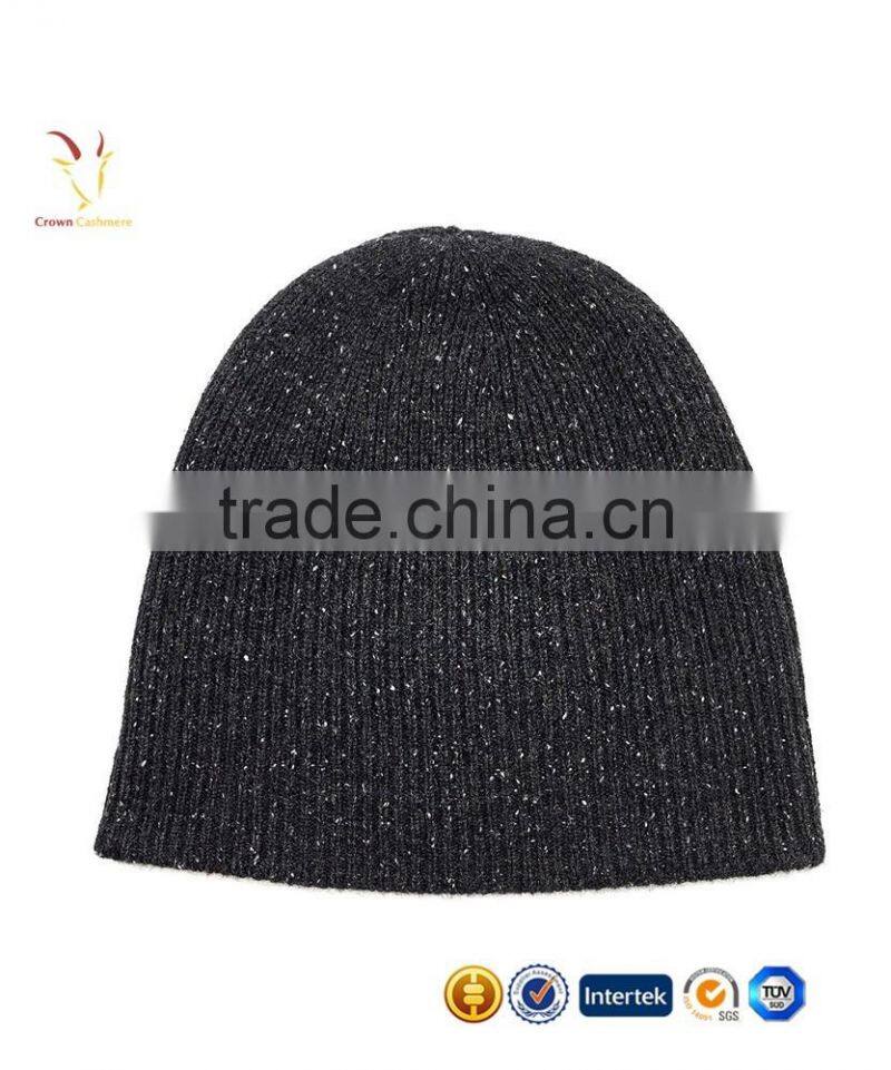 Mens Winter 100% Wool Knitted Beanie Hat