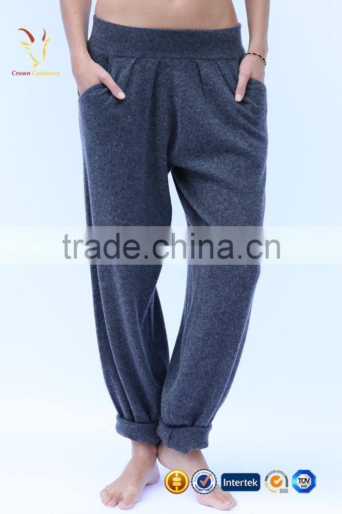 2016 Men Super Luxurious 12gg Flat Knitted Cashmere Pants