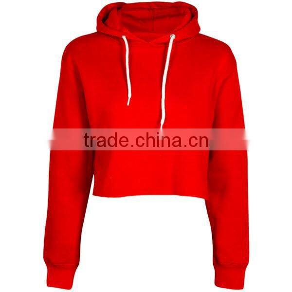 Custom Cotton Womens Crop Hoodies