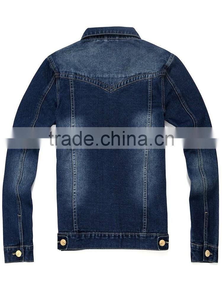 2016 new custom mens denim fall jactets&coat OEM service clothing wholesale