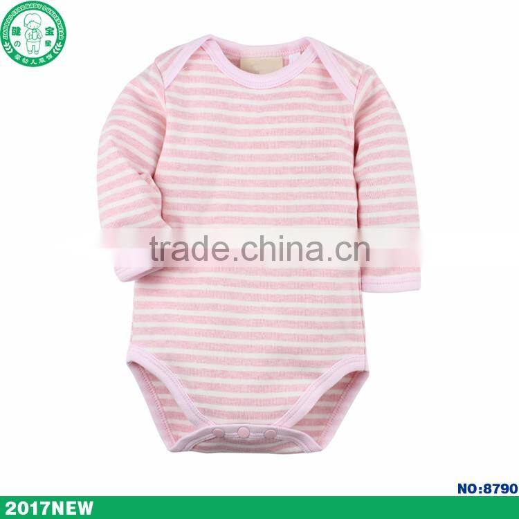 2017 hot selling stripe newborn baby romper wholesale high quality baby bodysuit