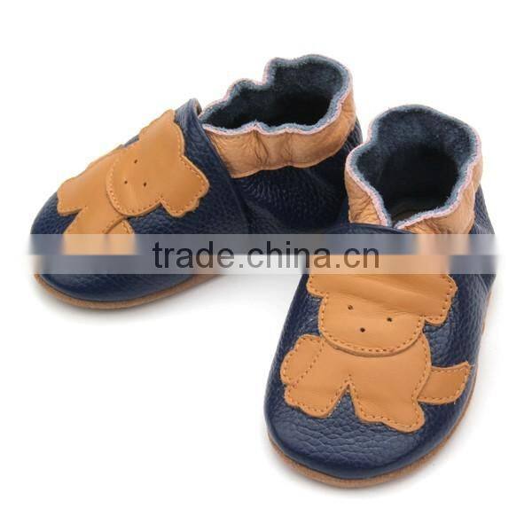 Wholesale breathable popular lovely soft leather baby shoes