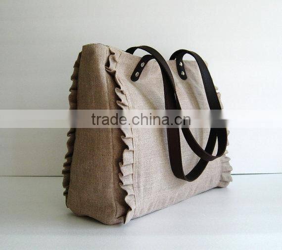Wholesale Natural Color Linen Tote Bag