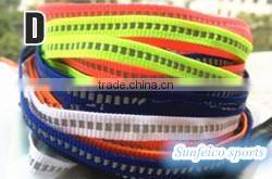 3M Black Fully Laced Reflective Flat Laces - 8 Colors and 3 Lengths Available Reflective Laces - 3M Reflective Style Shoelaces