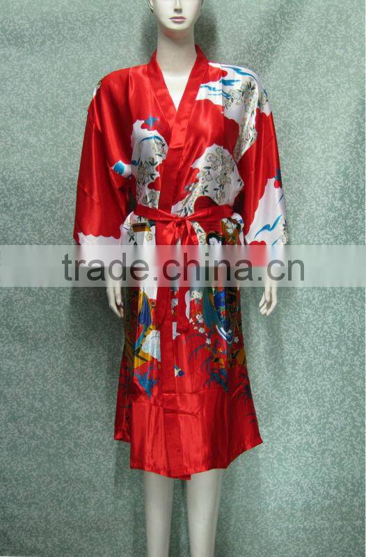 Sexy SATIN short kimono Robes bathrobes Plus Size PC135