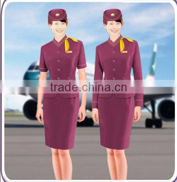 Stewardess airline uniform/airline uniform design